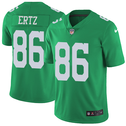Nike Eagles #86 Zach Ertz Green Men's Stitched NFL Limited Rush Jersey - Click Image to Close
